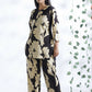 Breathables Black Floral Cotton Kurta & Pant Co-Ord Set