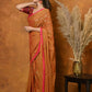 Very Much Indian Designer Mul Cotton Handloom Saree with Sequins - Orange | Swadesiicart