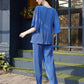 Blue Crush Plain Top with Matching Bottom - Eesha - Swadesiicart