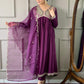 Partywear Designer Viscose Wine Stitched Suit With Dupatta - Tanisha | Swadesiicart