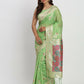 Shree Shyam Fashion Linen Cotton Light Green Saree