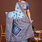Shree Shyam Fashion Sajni Sky Blue Linen Cotton Saree