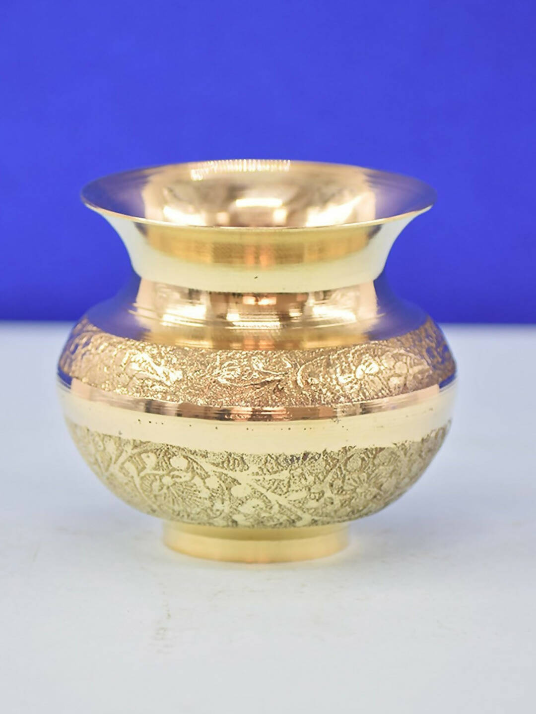 PujaNPujari Gold-Toned Brass Pooja Kalash Lota | Swadesiicart