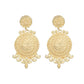 Joban Fashion Women Matte Gold Brass Earrings | Swadesiicart
