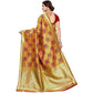 Vamika Banarasi Jaquard Mustard Weaving Saree (Banarasi 22) | Swadesiicart