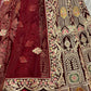 Jyoti Fashion Women's Maroon Velvet Dori, Multi Thread Embroidered with Diamond Work Wedding Lehenga Choli | Swadesiicart