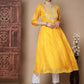Myshka Women's Yellow Anarkali Kurta - Swadesiicart