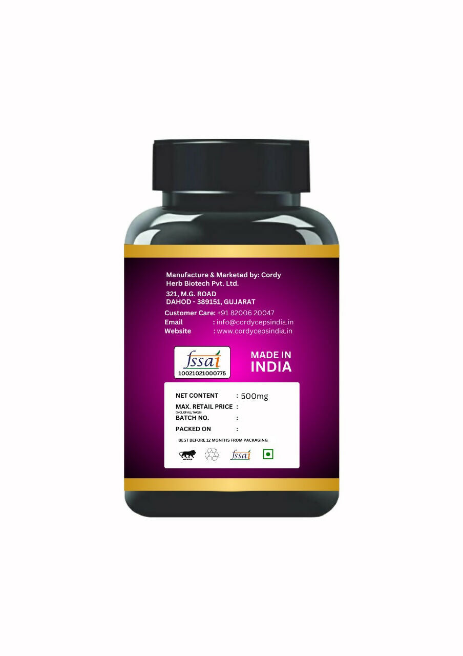 Cordy Herb KSM 66 Ashwagandha Veg Capsules - Swadesiicart