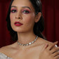 Kundan and Diamond Neckpiece (Silver) - Ruby Raang | Swadesiicart