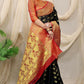 Jyoti Fashion Women's Black Banarasi Silk Zari Woven Saree with Blouse | Swadesiicart