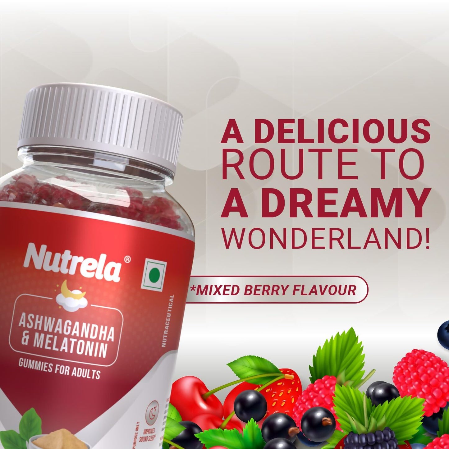 Patanjali Nutrela Ashwagandha & Melatonin Gummies - Swadesiicart