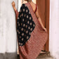 Joban Fashion Black Crepe Chiffon Pure Handloom Banarasi Silk Saree | Swadesiicart