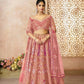 Kesar Fab Pink Banarasi Silk Embroidered Lehenga | Swadesiicart