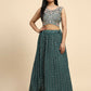 Green Georgette Embroidered Lehenga choli with Dupatta - Dhara | Swadesiicart