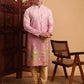 Pink Cotton Printed Chikankari Embroidery Work Kurta - Mahotsav | Swadesiicart