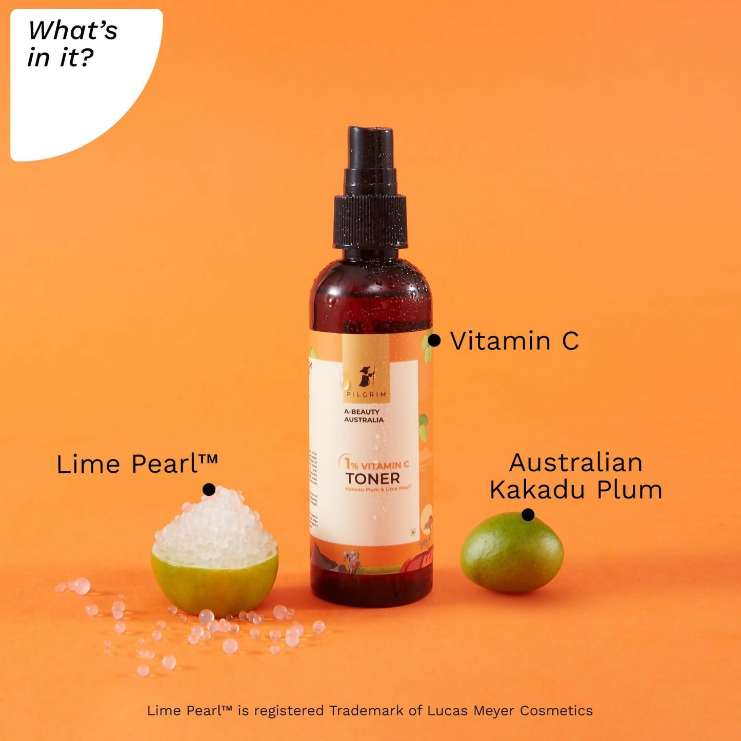 Pilgrim Australian 1% Vitamin C Toner with Kakadu Plum & Lime Pearl For Glowing Skin, Open Pores Tightening & Refining - Swadesiicart