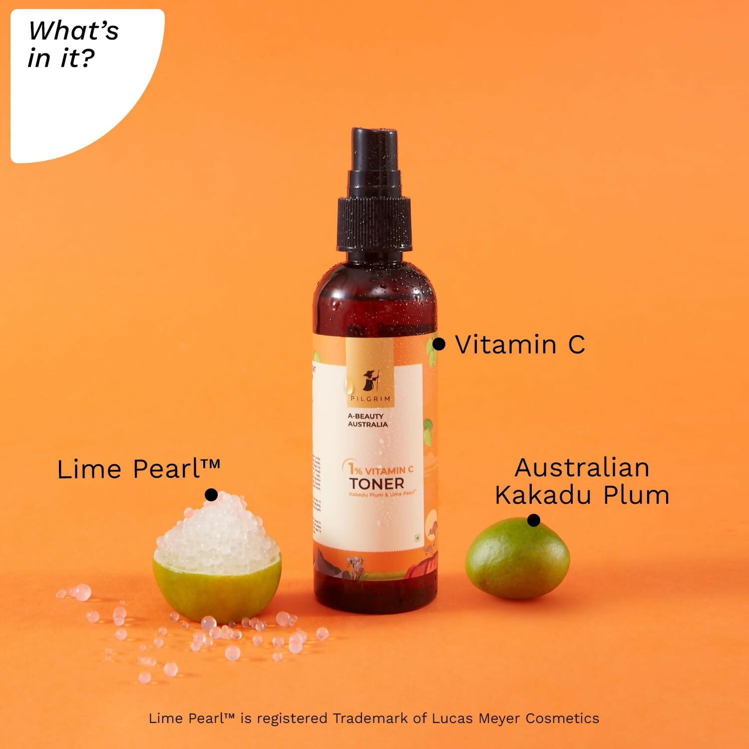Pilgrim Australian 1% Vitamin C Toner with Kakadu Plum & Lime Pearl For Glowing Skin, Open Pores Tightening & Refining - Swadesiicart