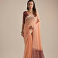 Vishnu Weaves Women's Peach Muga Cotton Woven Saree with Blouse - Swadesiicart
