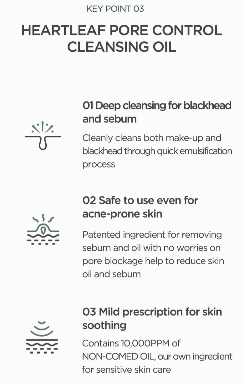 Anua Heartleaf Pore Control Cleansing Oil - Korean Skincare | Swadesiicart