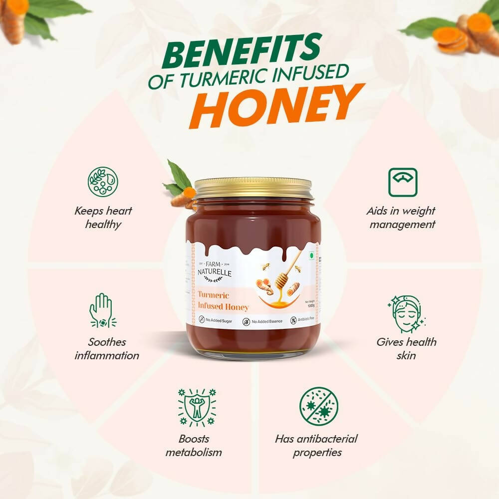 Farm Naturelle Turmeric Infused Honey - Swadesiicart