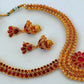 Pink Kemp Necklace With Jhumkas - Mokshi Collections