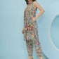 Joban Fashion Floral Co Ord Set With Embellished Sling Bag - Multi - Swadesiicart
