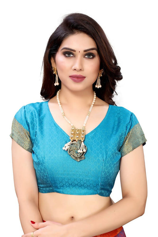 Vamika Banarasi Jacquard Weaving Rama Green Saree | Swadesiicart