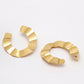 NVR Women Gold-Polished Contemporary Drop Earrings - Swadesiicart