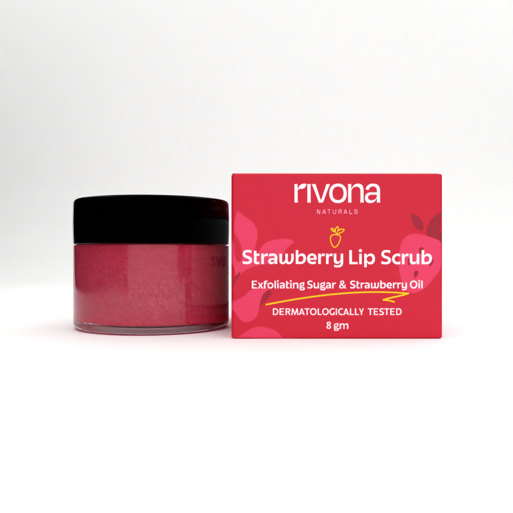 Rivona Naturals Strawberry Lip Scrub - Swadesiicart