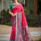 Shree Shyam Fashion Red Soft Silk Saree