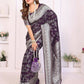 Aastha Fashion Wine Georgette Silk Leheriya With Elegant Zari Weaving Saree