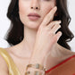 NVR Women Set of 2 Gold-Polished Kundan Studded Bangles - NR Retail-NVR