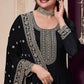 Anaita Black Embroidered Silk Stitched Anarkali Suit