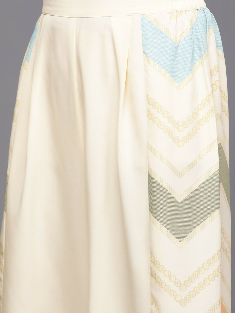 Ahalyaa Women's Traditional Wear Co-ods - Off-white - Swadesiicart