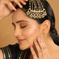 Nuyug 22K Gold-Plated Kundan Studded Jhumar Paasa Statement Head Jewellery | Swadesiicart
