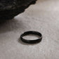 NVR Men's Black Stainless Steel Finger Ring - Swadesiicart
