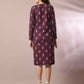 Myshka Women's Magenta Printed Round Neck Party Top With Skirt Co-ord set - Swadesiicart