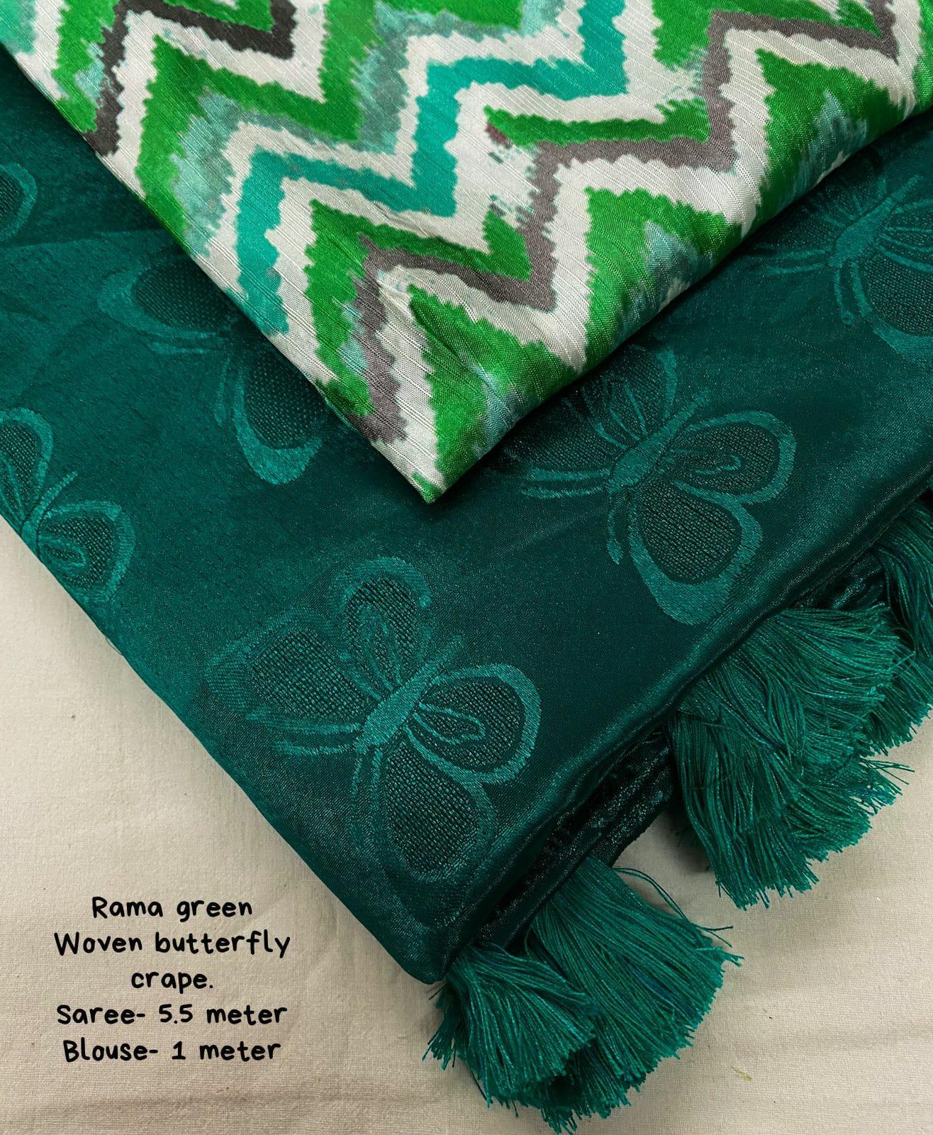 Rama Silk Blend Ethnic Motifs Saree with Unstitched Blouse - Hiral Fashion | Swadesiicart