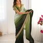 Exclusive Collection Pista Green Party Wear Chinon Salk Saree - Swadesiicart