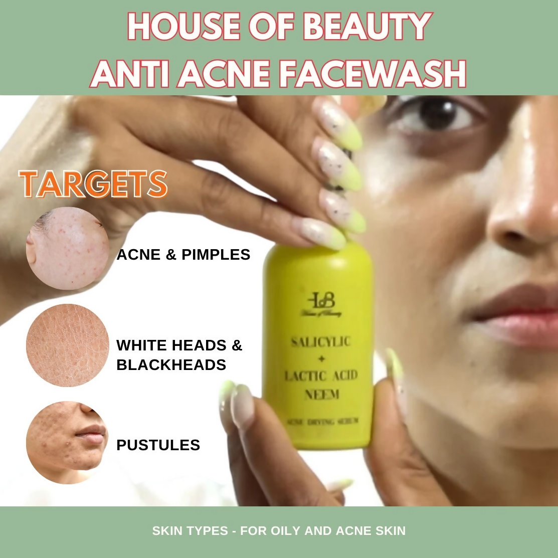 House of Beauty Acne Drying Serum - Swadesiicart