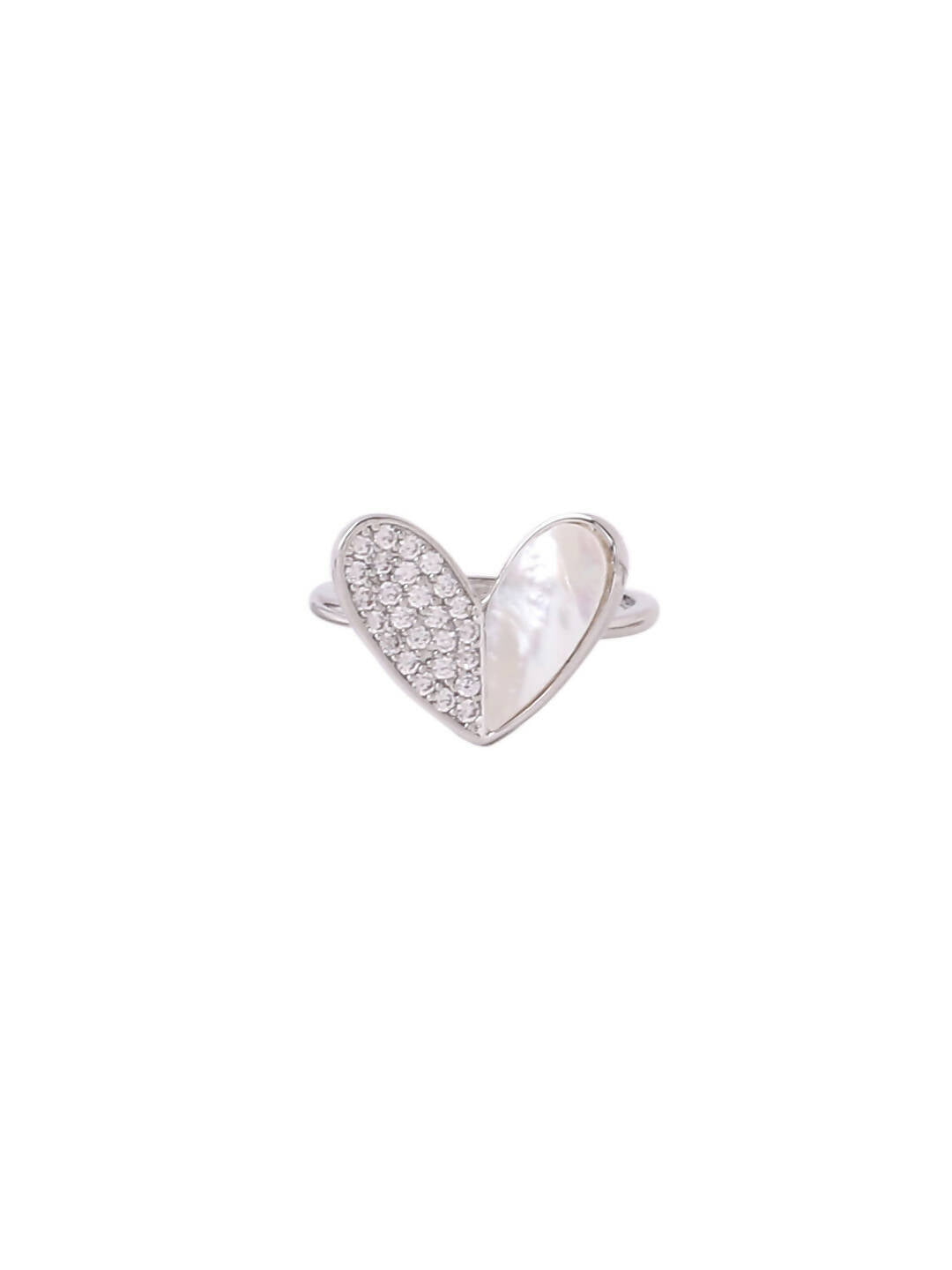 NVR Women's Stylish Latest Silver Plated Ring With Ad Stones | Swadesiicart