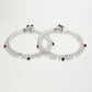 NVR Women's Set of 2 Silver-Plated Kada Anklets - Swadesiicart