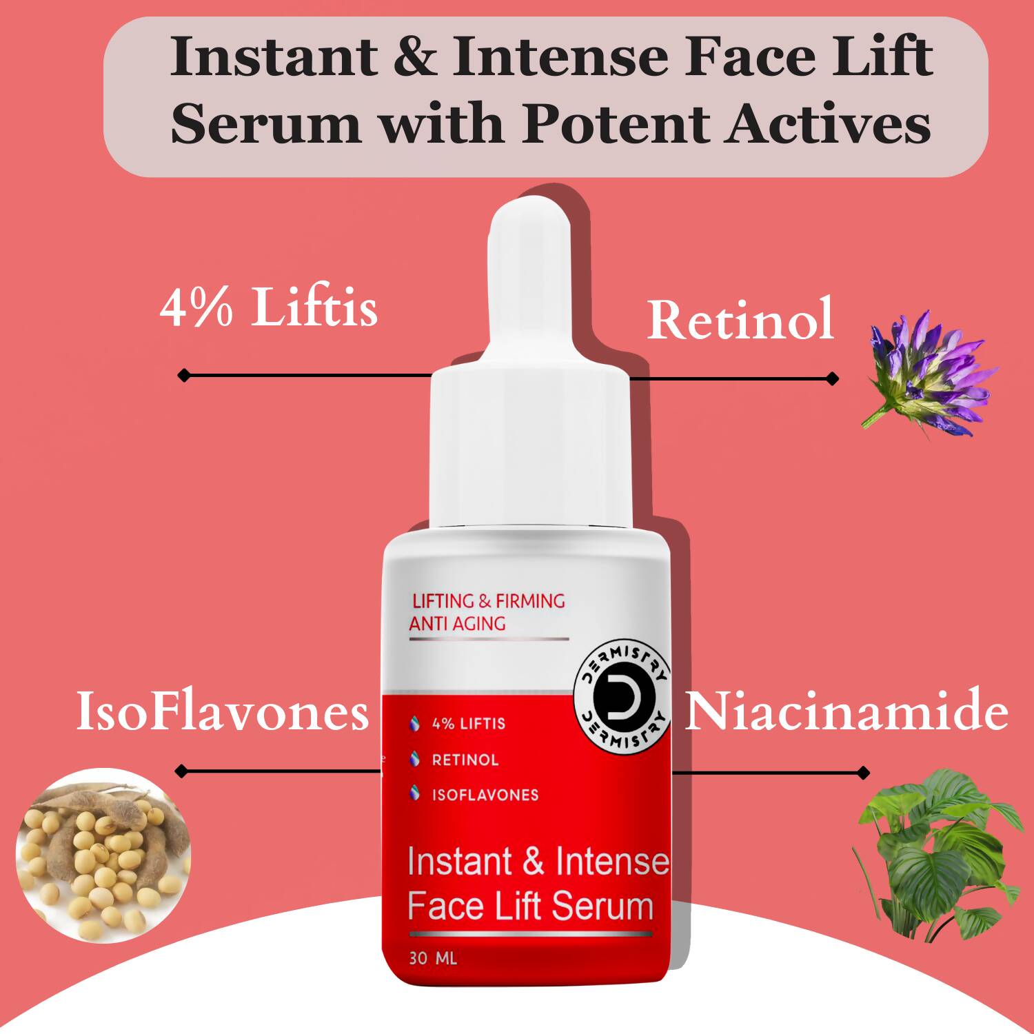 Dermistry Anti Aging Intense Nourishing Night Cream & Instant Intense Face Lift Serum - Swadesiicart