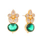 Nuyug 22K Gold Plated Verdant Bloom Studs | Swadesiicart