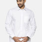 Ramraj Cotton Mens Full Sleeve White Shirt Plus Size | Swadesiicart
