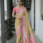 Vishnu Weaves Women's Yellow Paithani Silk Saree with Blouse - Swadesiicart