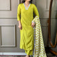Partywear Designer Viscose Gajri Stitched Suit With Dupatta - Tanisha | Swadesiicart