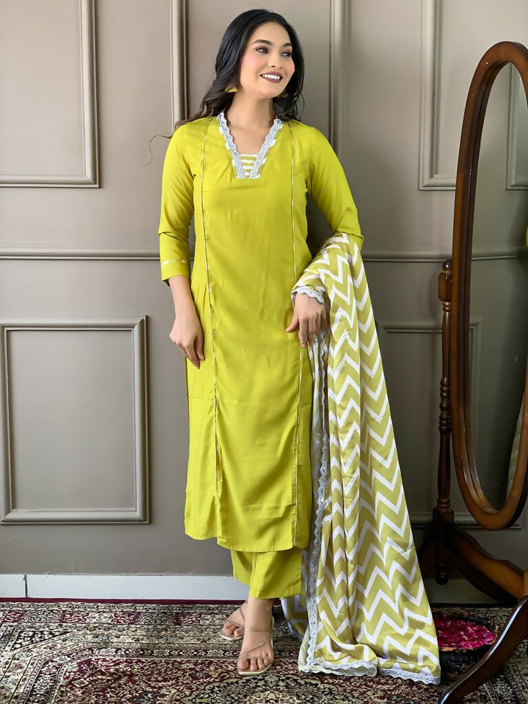 Partywear Designer Viscose Gajri Stitched Suit With Dupatta - Tanisha | Swadesiicart