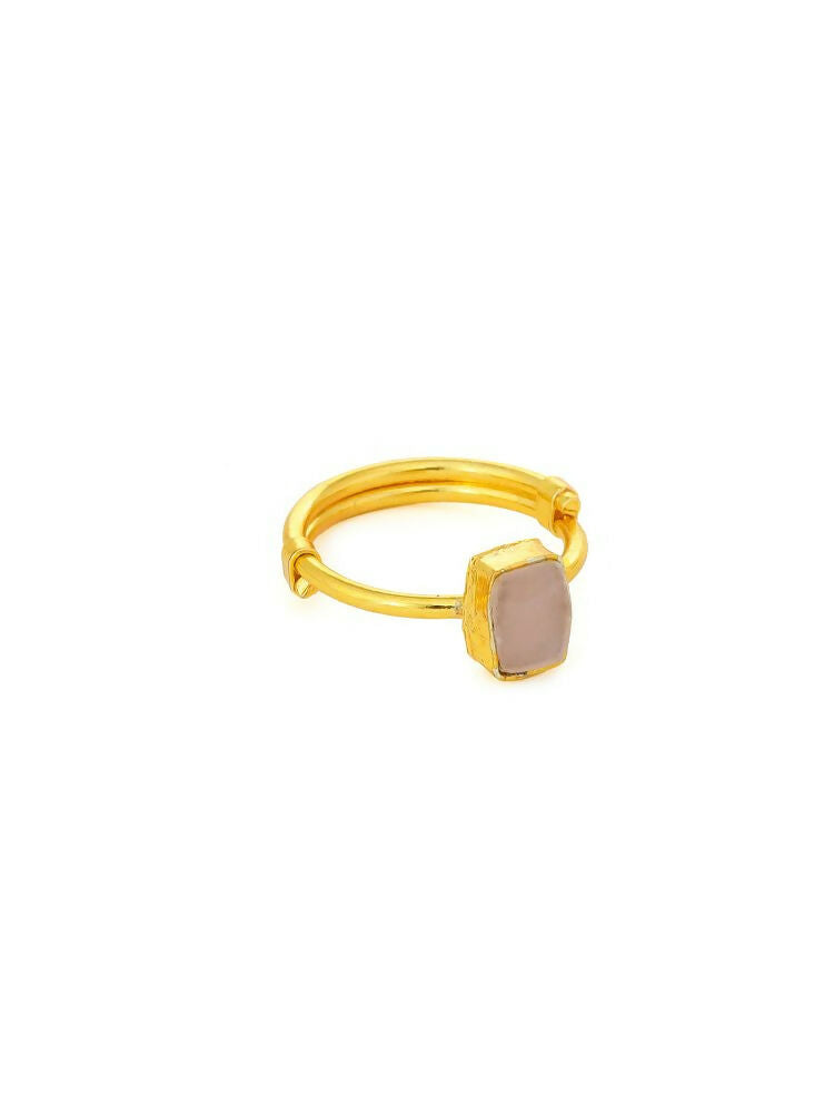 Natural Stone Pink Ring - Ruby Raang | Swadesiicart