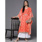 Ahalyaa Women's Traditional wear Kurta Set - Rust | Swadesiicart